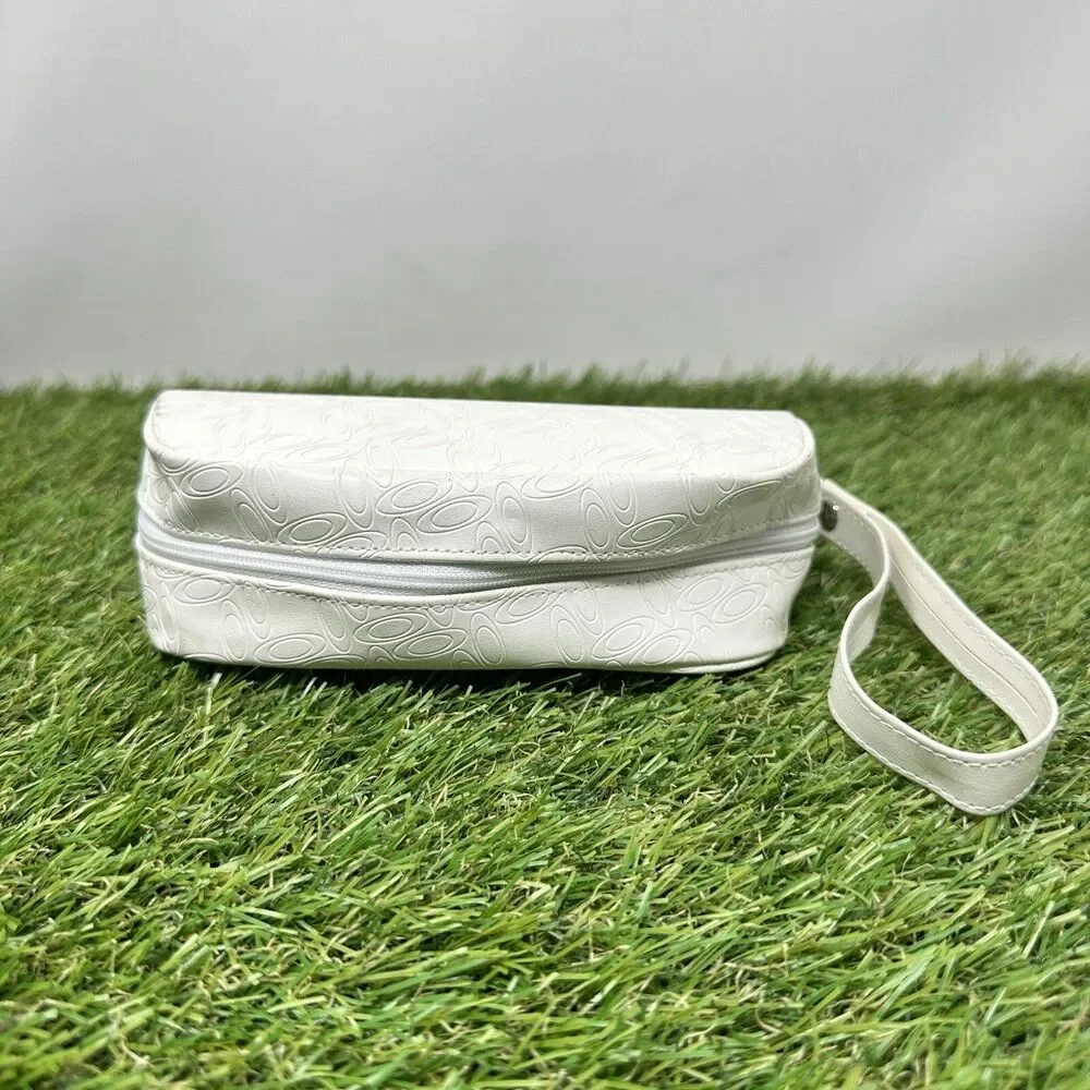 Oakley Sunglass White Soft Case Wristlet & Logo Fabric Bag Items